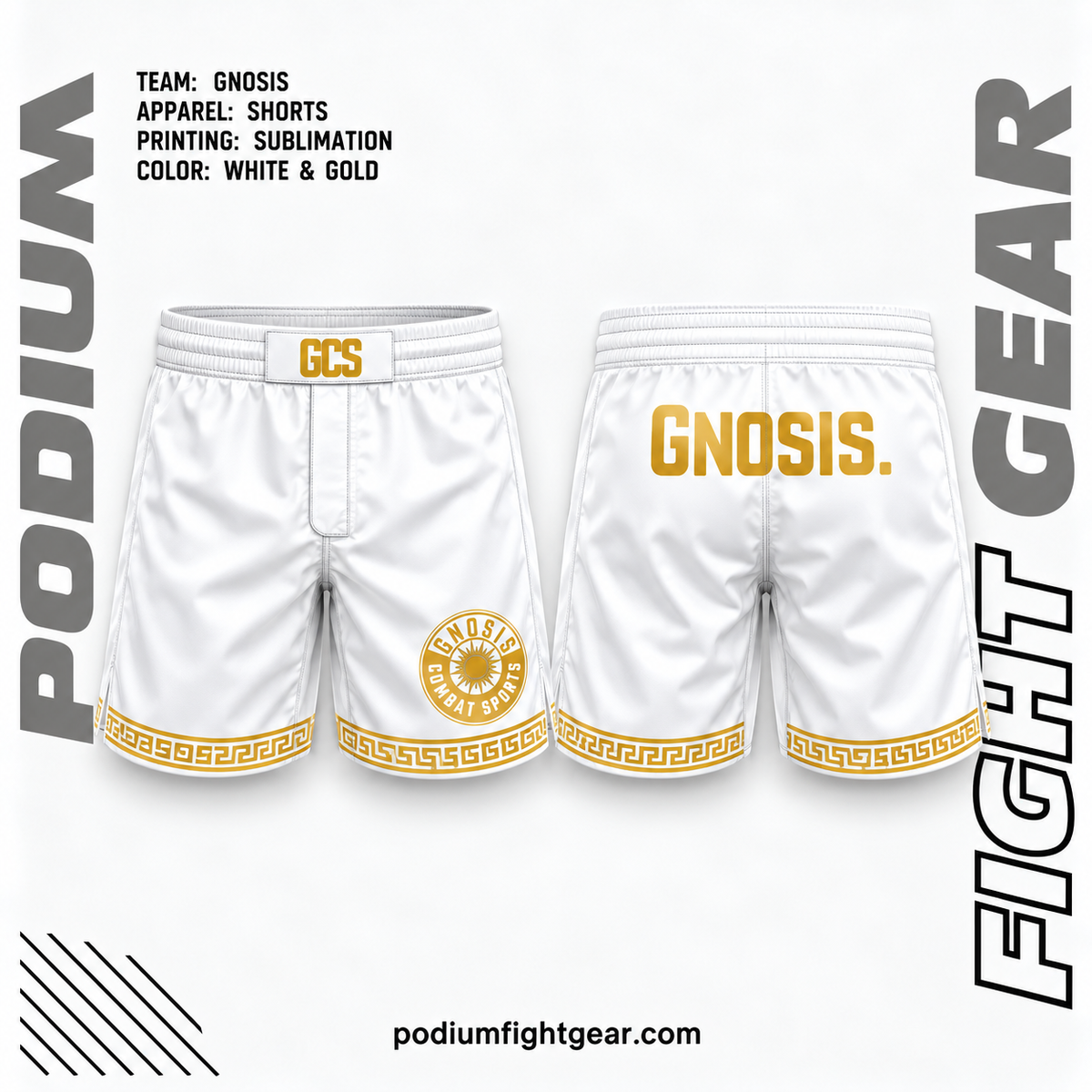Shorts - Gnosis White & Gold
