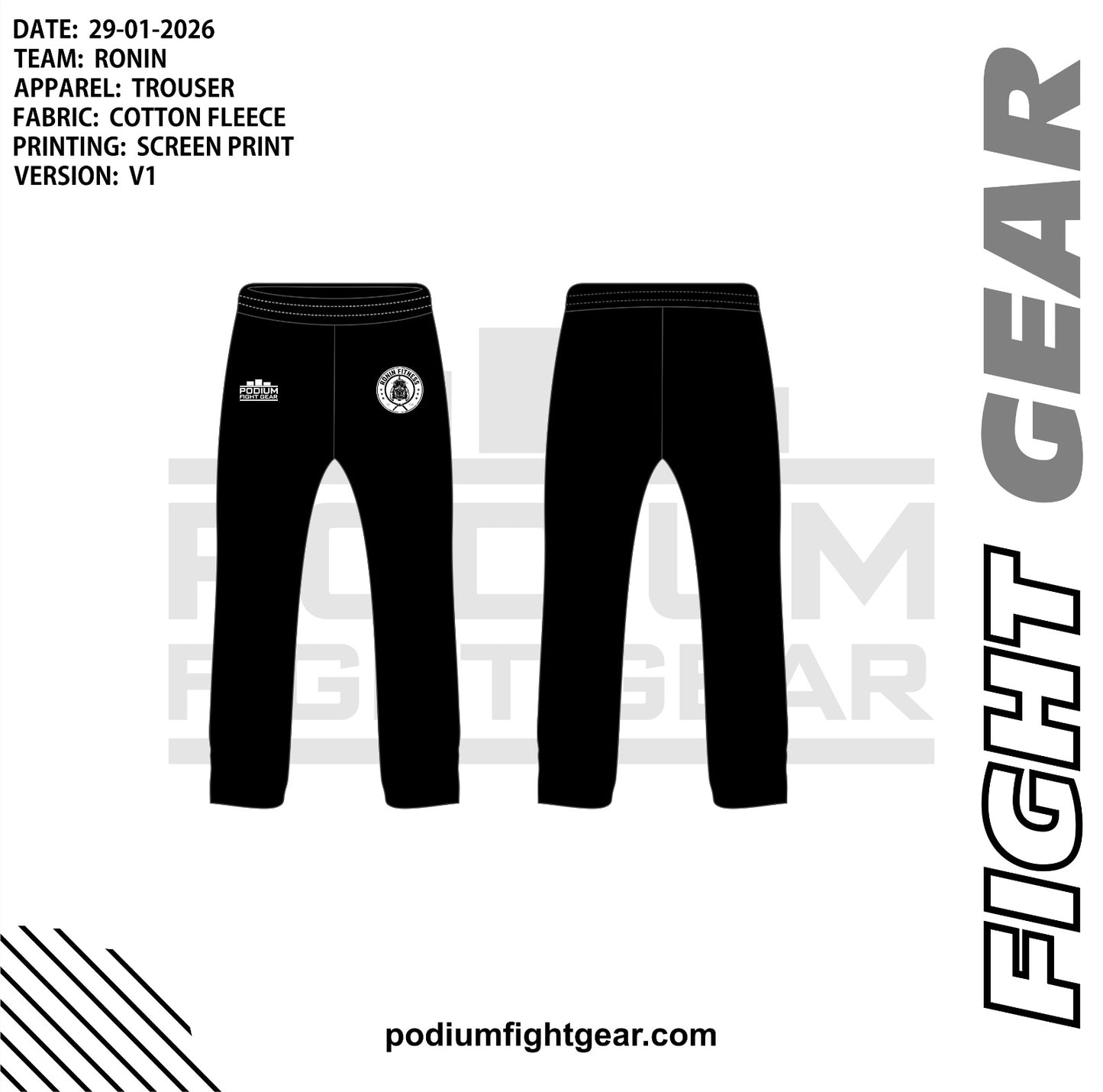COTTON JOGGERS - RONIN