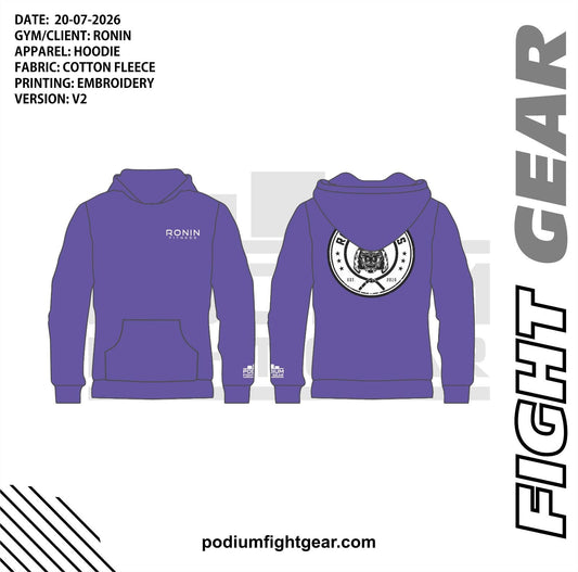 COTTON EMBROIDERED HOODIES - RONIN