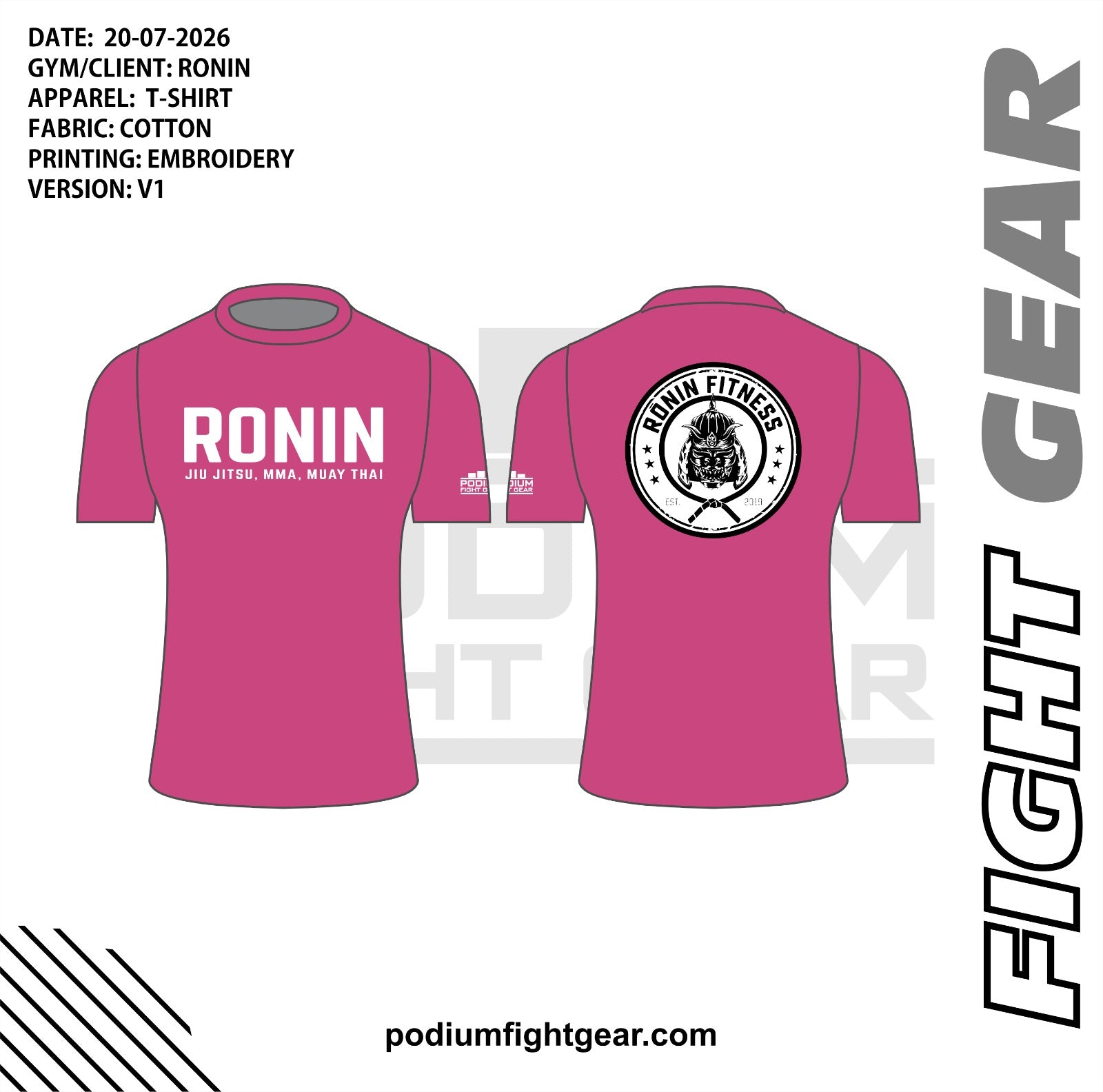 T-SHIRT - RONIN PINK (NEW)