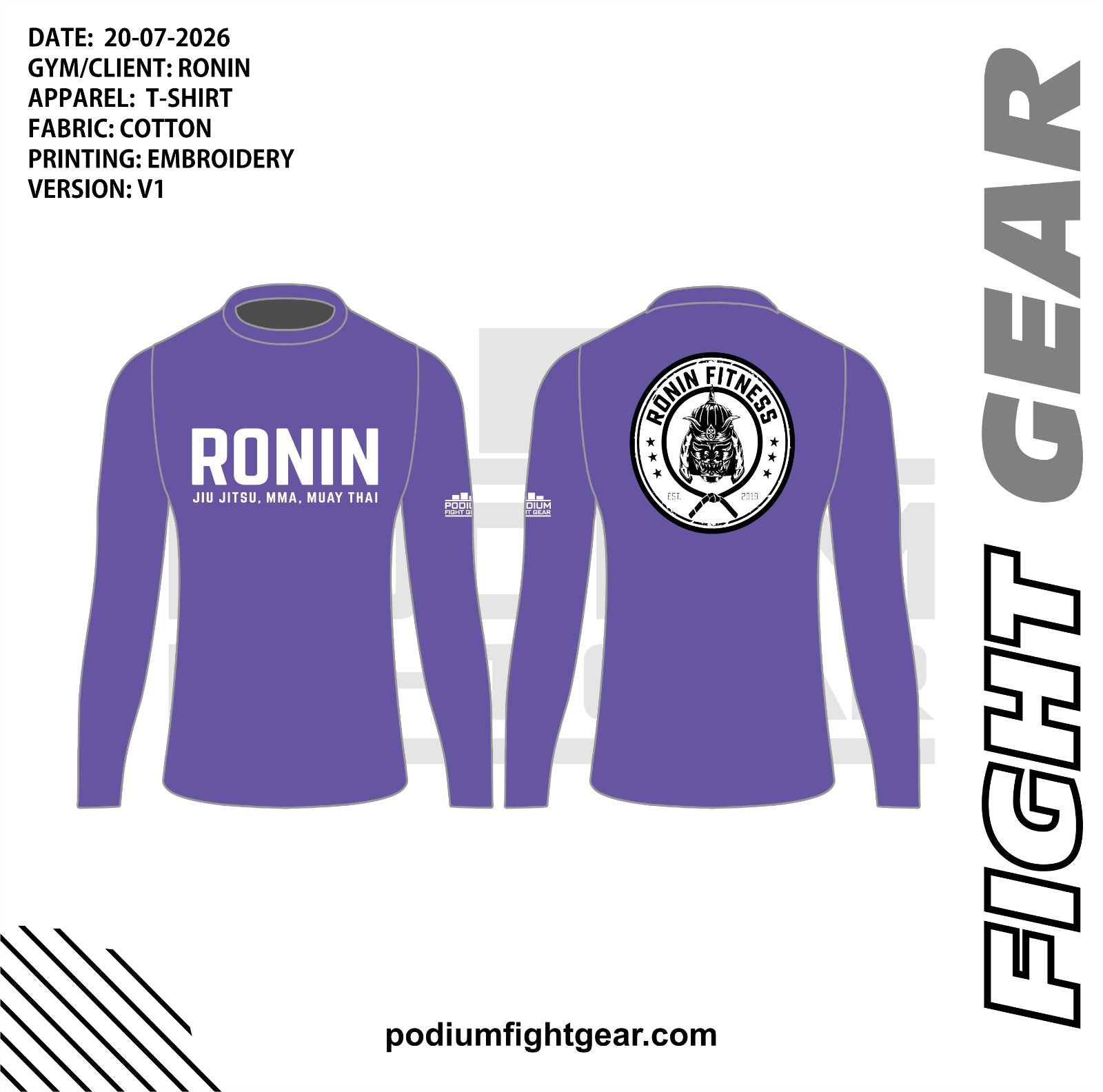 T-SHIRT - RONIN PURPLE (NEW)