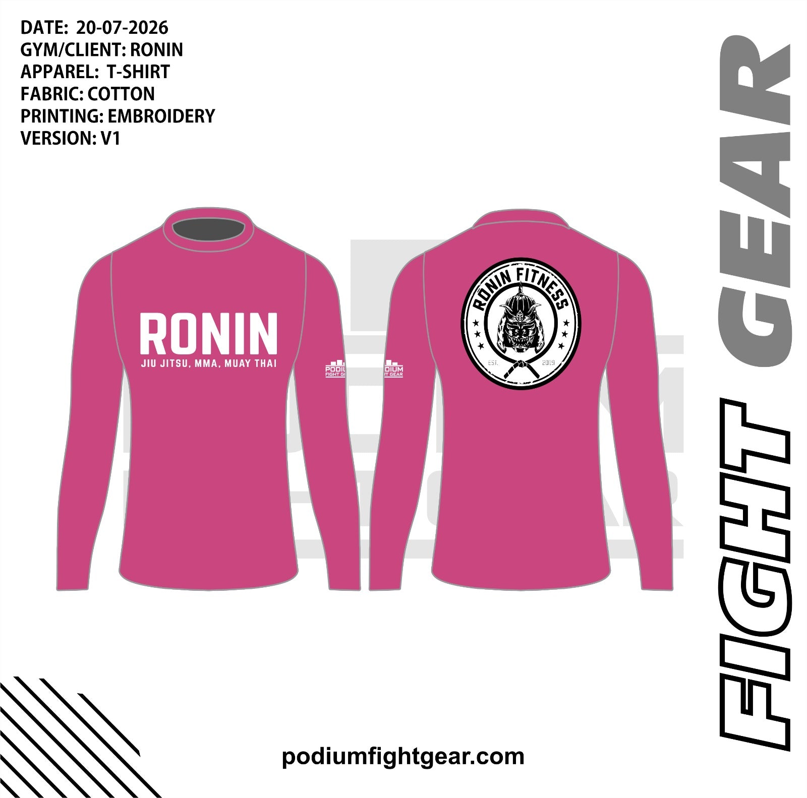 T-SHIRT - RONIN PINK (NEW)