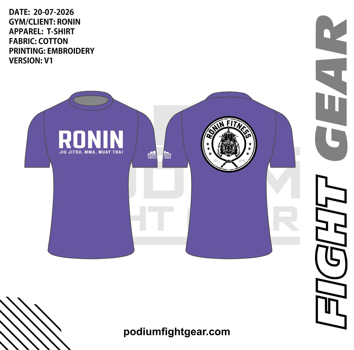 T-SHIRT - RONIN PURPLE (NEW)