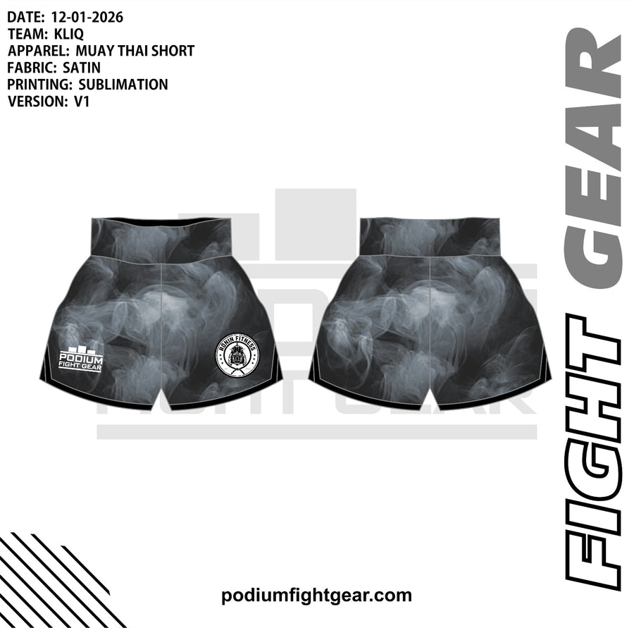 SMOKE MUAY THAI SHORTS - RONIN
