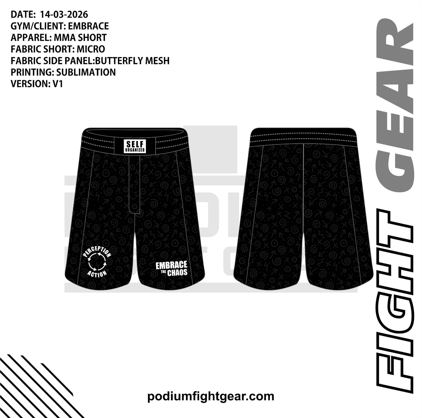 ECO/CLA - MMA SHORTS - PERCEPTION-ACTION
