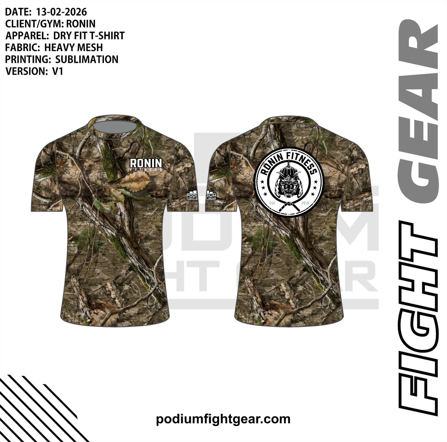CAMO RASH GUARD - RONIN