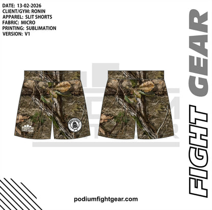 CAMO SPLIT SHORTS - RONIN