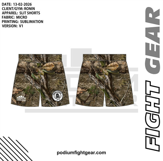 CAMO SPLIT SHORTS - RONIN