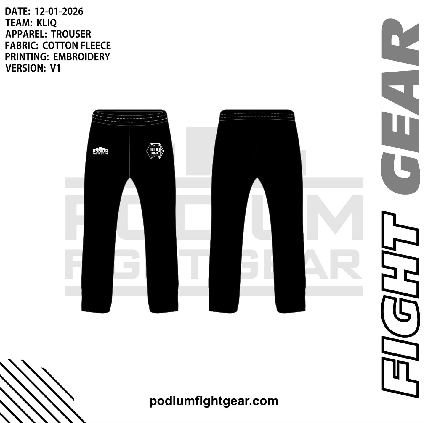 PODIUM TRACK PANTS - KLIQ