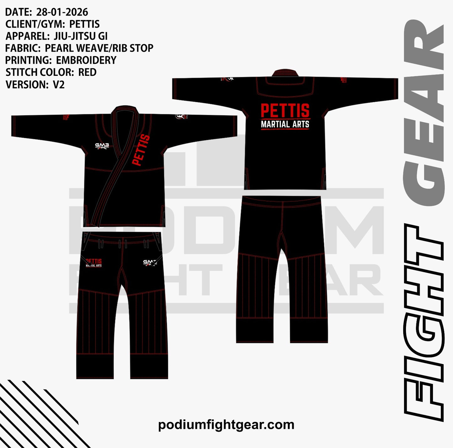 PODIUM PREMIUM GI - PETTIS MMA