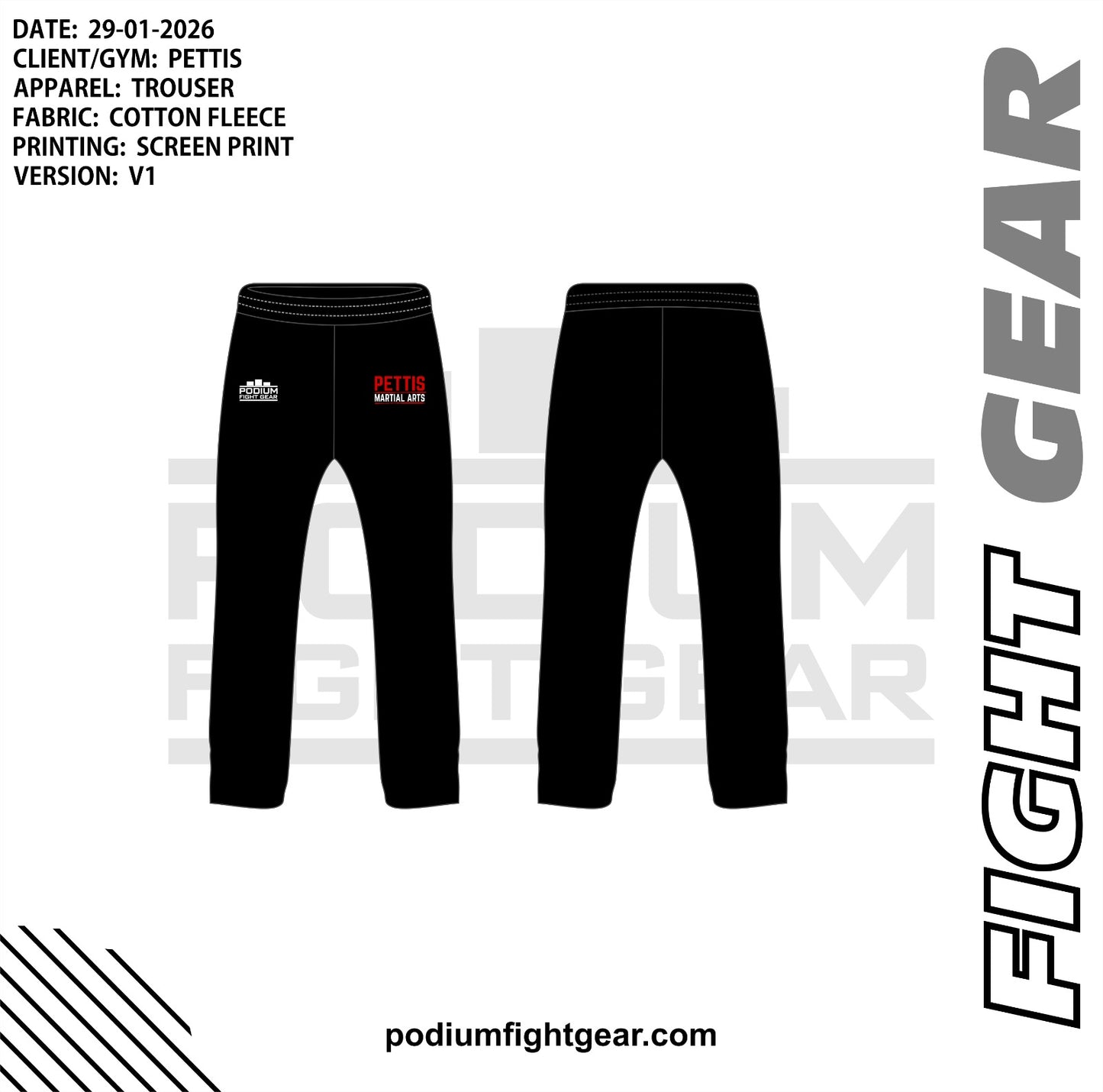 PODIUM SWEAT PANTS - PETTIS MMA