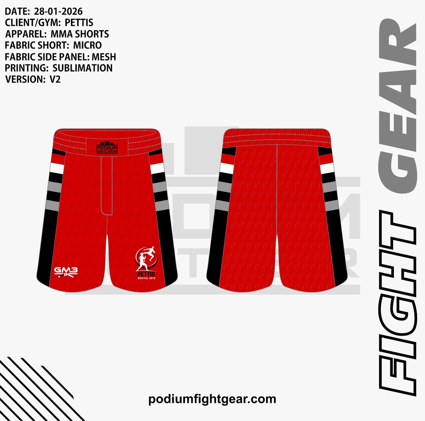 NOGI SHORTS - PETTIS MMA