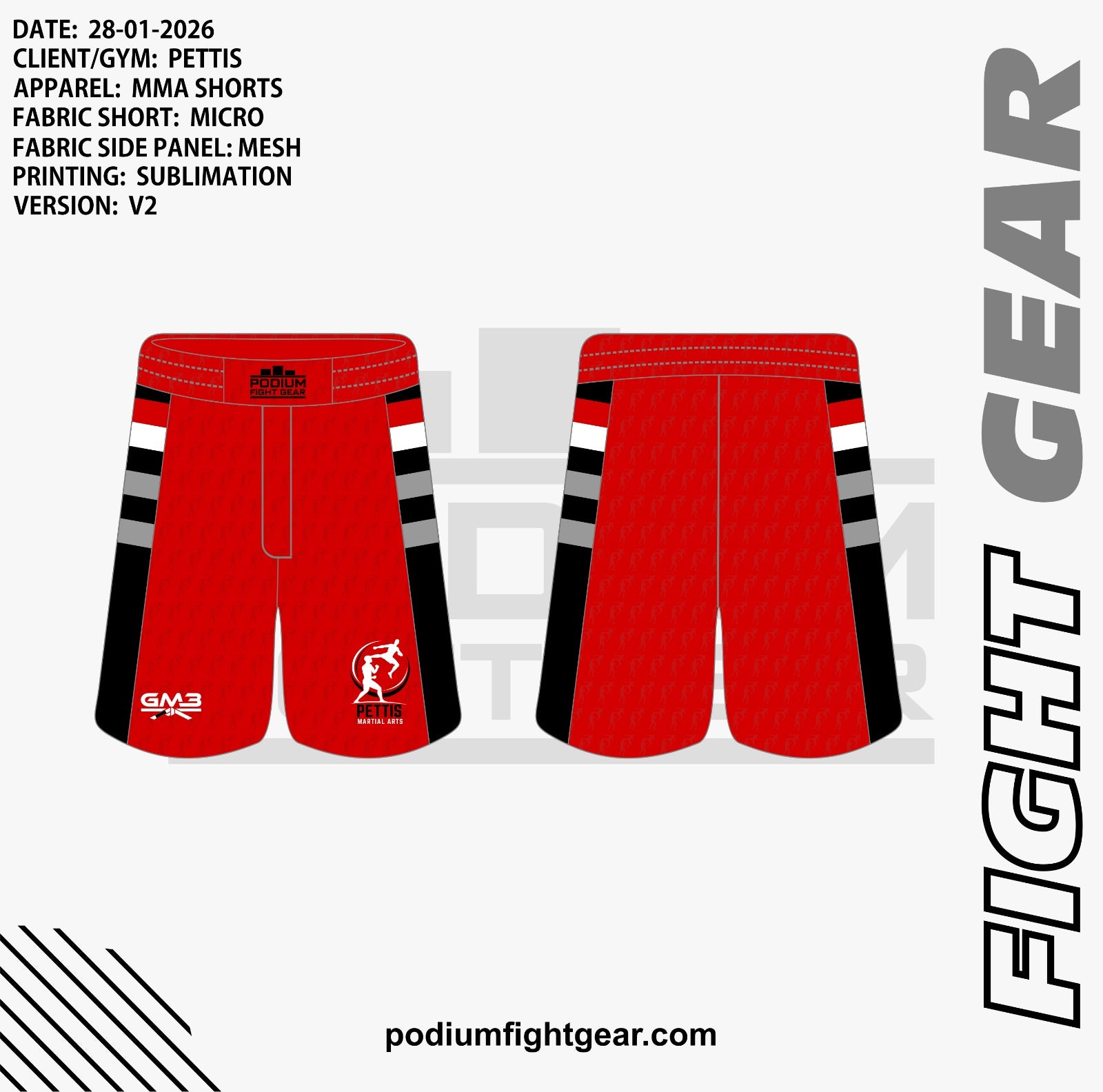 NOGI SHORTS - PETTIS MMA