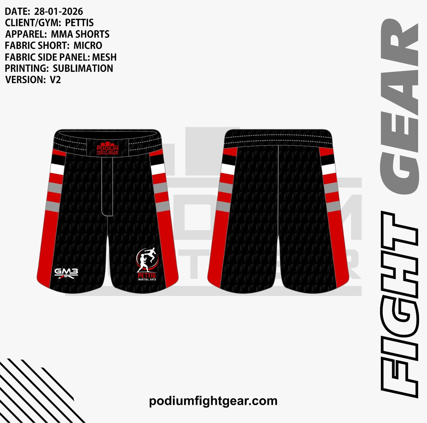 NOGI SHORTS - PETTIS MMA