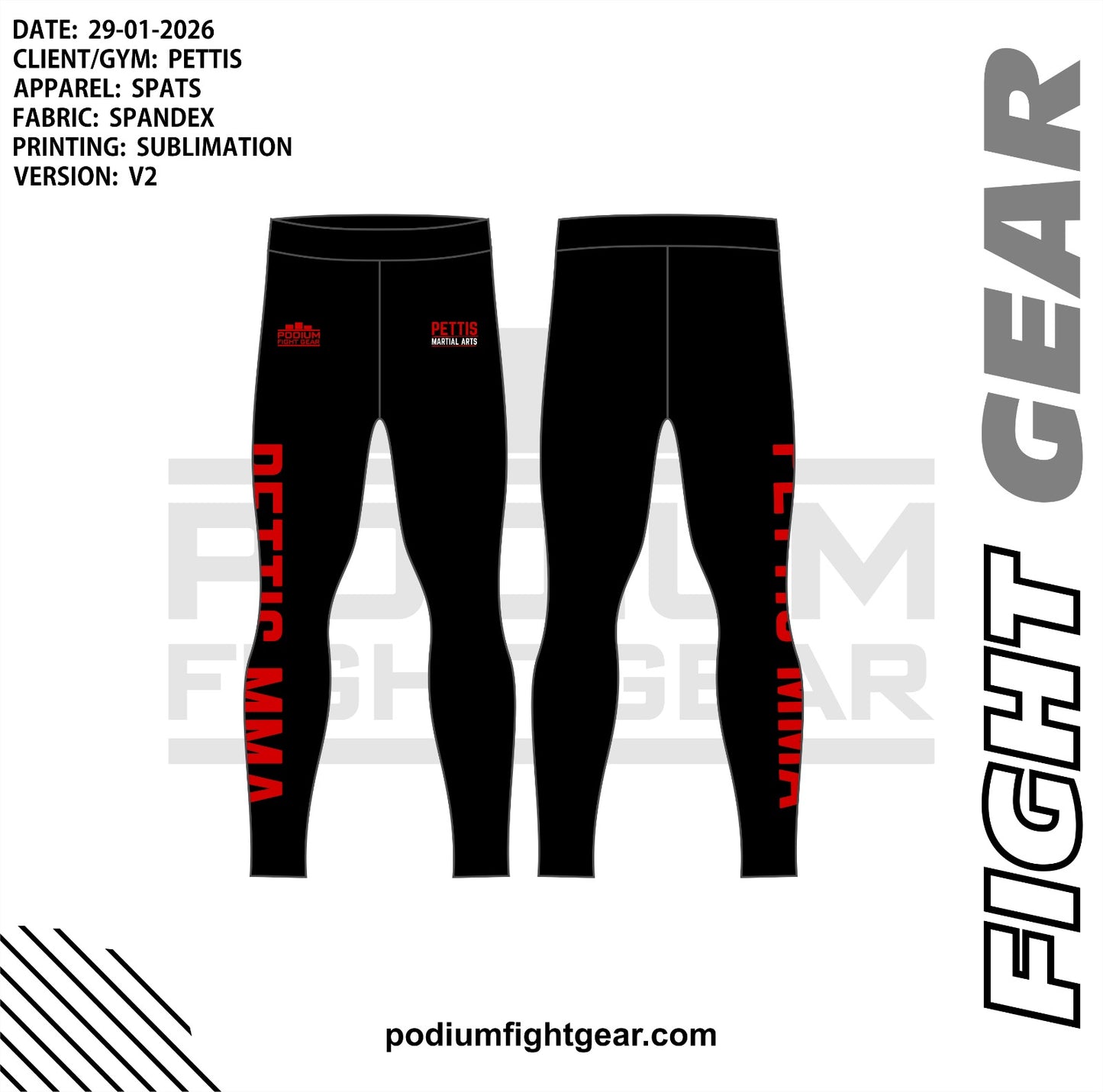 PODIUM SPATZ - PETTIS MMA