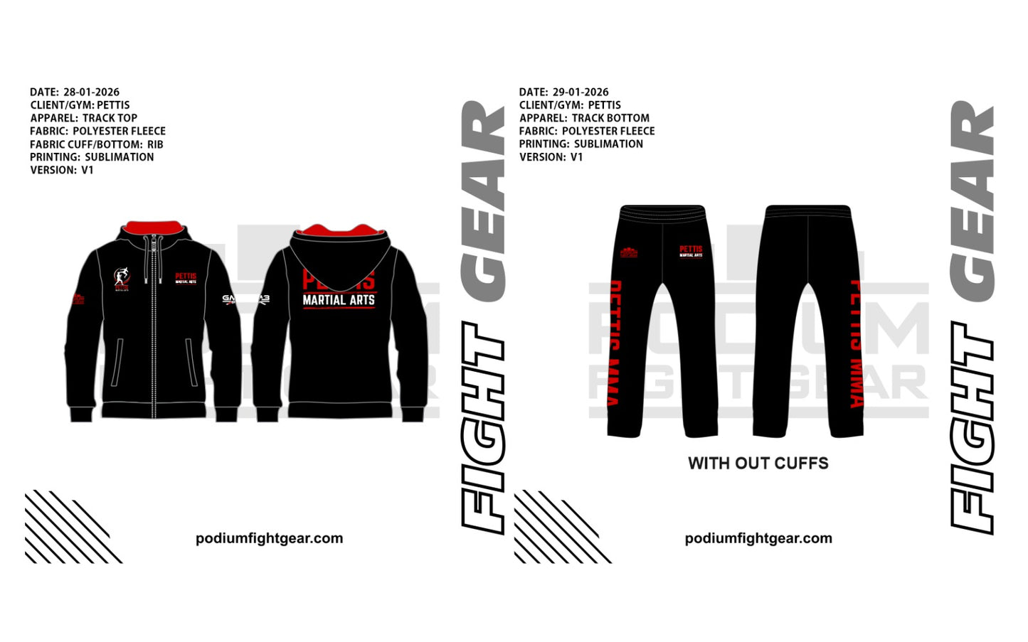 PODIUM TRACK SET - PETTIS MMA