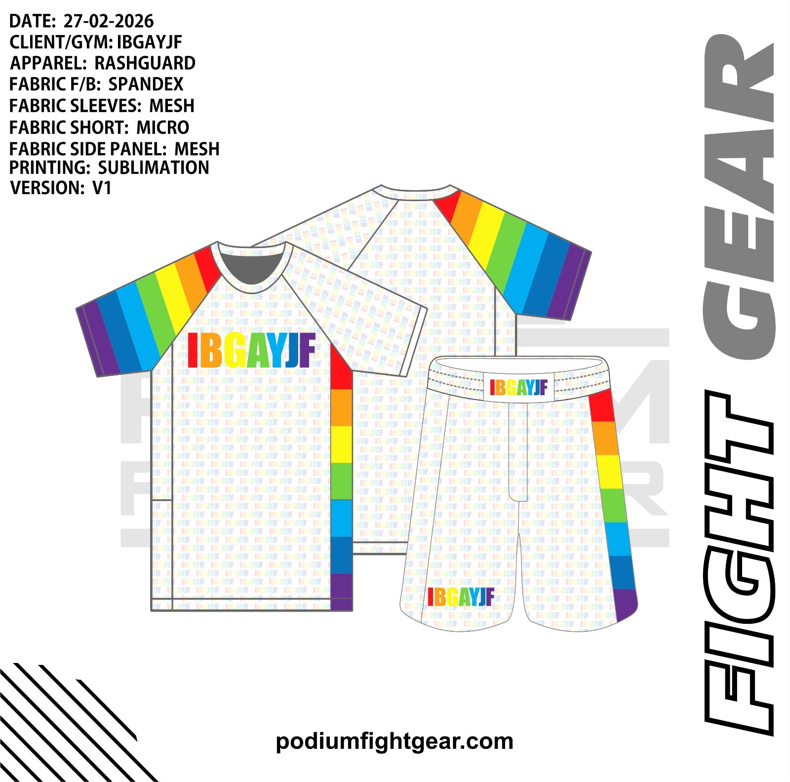 IBGAYJF RASH/SHORTS SET - RONIN
