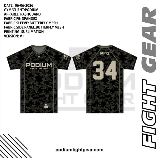 Rash Guard - Pixelated Camo