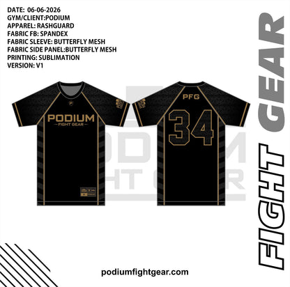 Rash Guard - Black & Gold