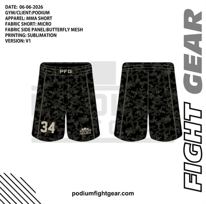 MMA Shorts - Pixelated Camo