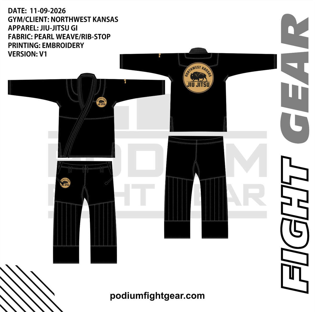 Northwest Kansas Jiu Jitsu black gi