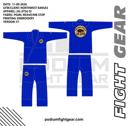 Northwest Kansas Jiu Jitsu blue gi