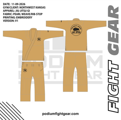 Northwest Kansas Jiu Jitsu gold gi
