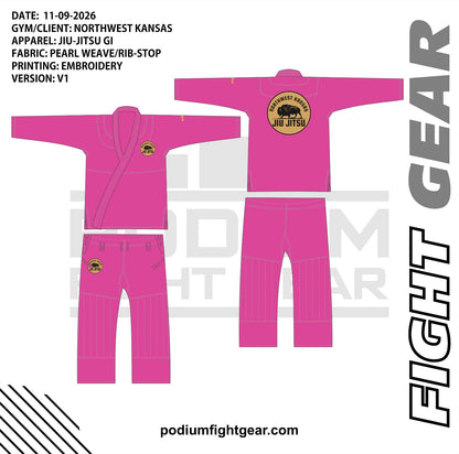 Northwest Kansas Jiu Jitsu pink gi