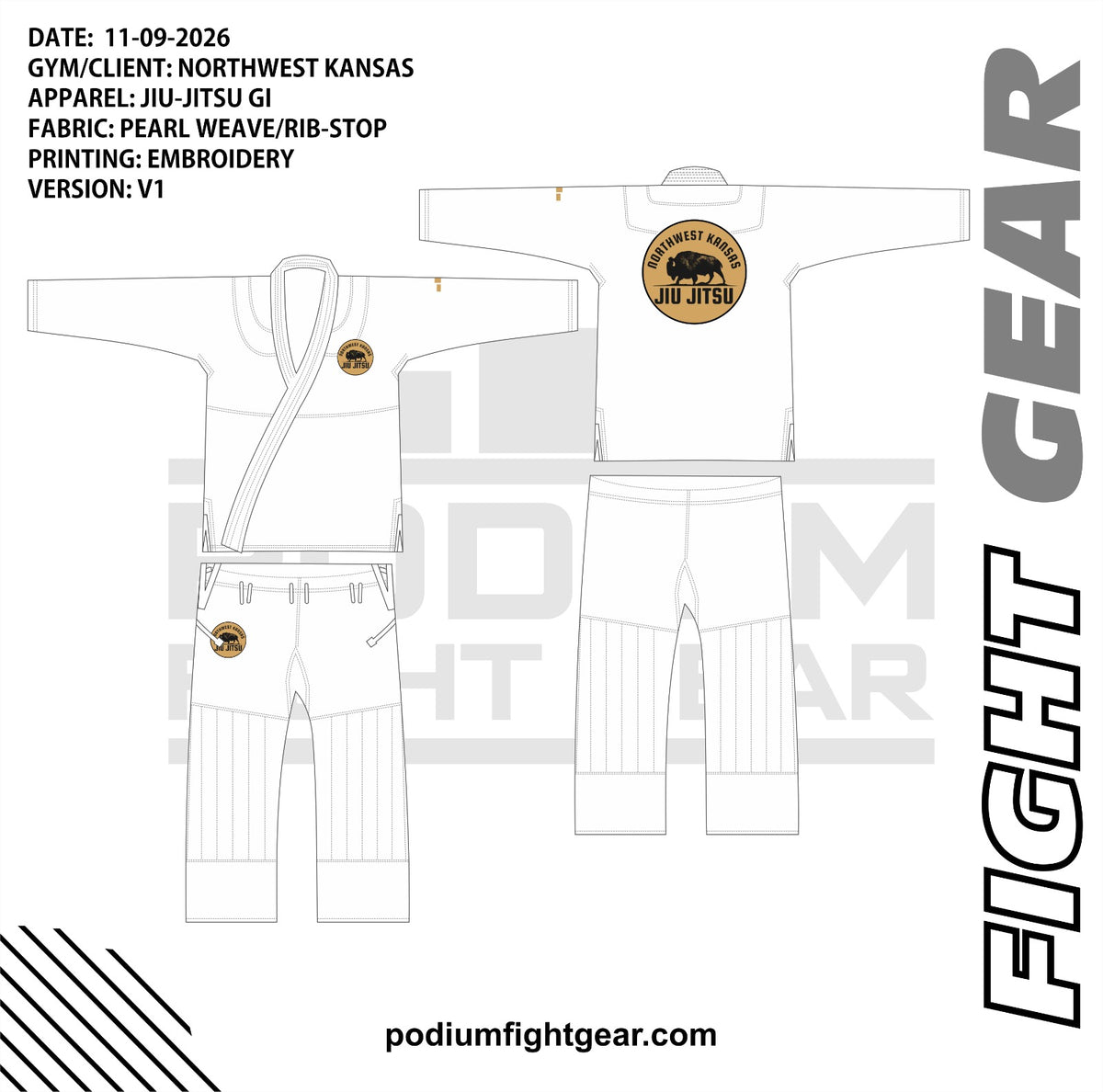 Northwest Kansas Jiu Jitsu white gi