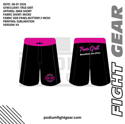 True Grit neon shorts front and back artwork